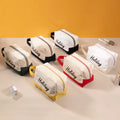 Wholesale Luxury Women Travel Cotton Canvas Logo Makeup Cosmetic Bags Cases Organizer With Zipper