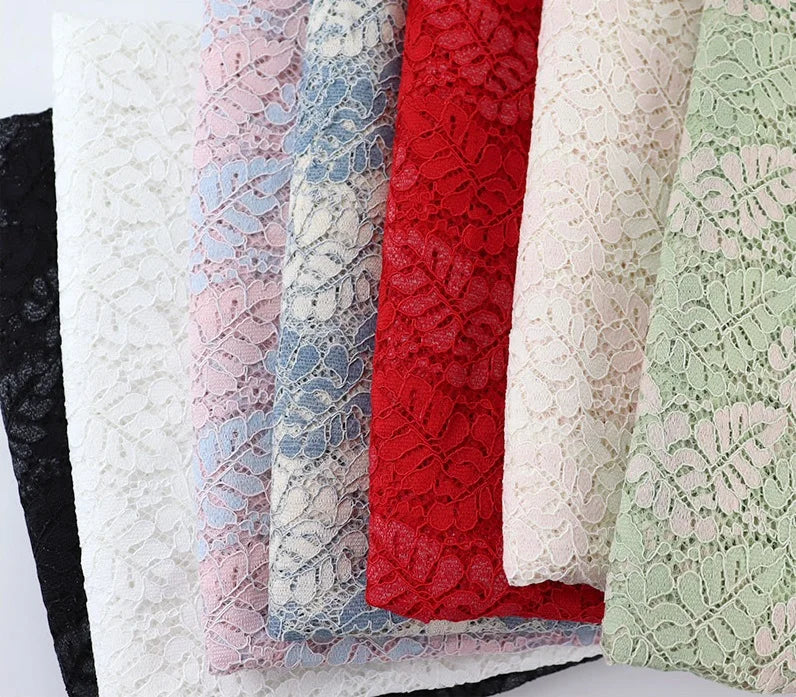 Printed Mesh Custom Print Fabric Embroidered Stretch Mesh Foil Floral Cotton Lace for Wedding
