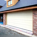 Modern Industrial Automatic Steel Insulated Garage Door Overhead Motor Sliding Open Style Finished Walnut Polymer Material Homes