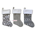 Factory Direct Wholesale OEM/ODM Polyester Embroidery 18inch Traditional Knitting Christmas Decorations Small Stockings Tree