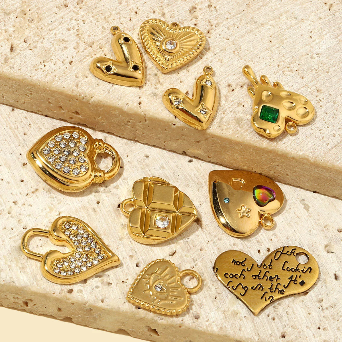 Beimai OEM Charm Popular Vintage Heart Waterproof Stainless Steel Materials to Make Jewelry Accessories Necklace Pendant