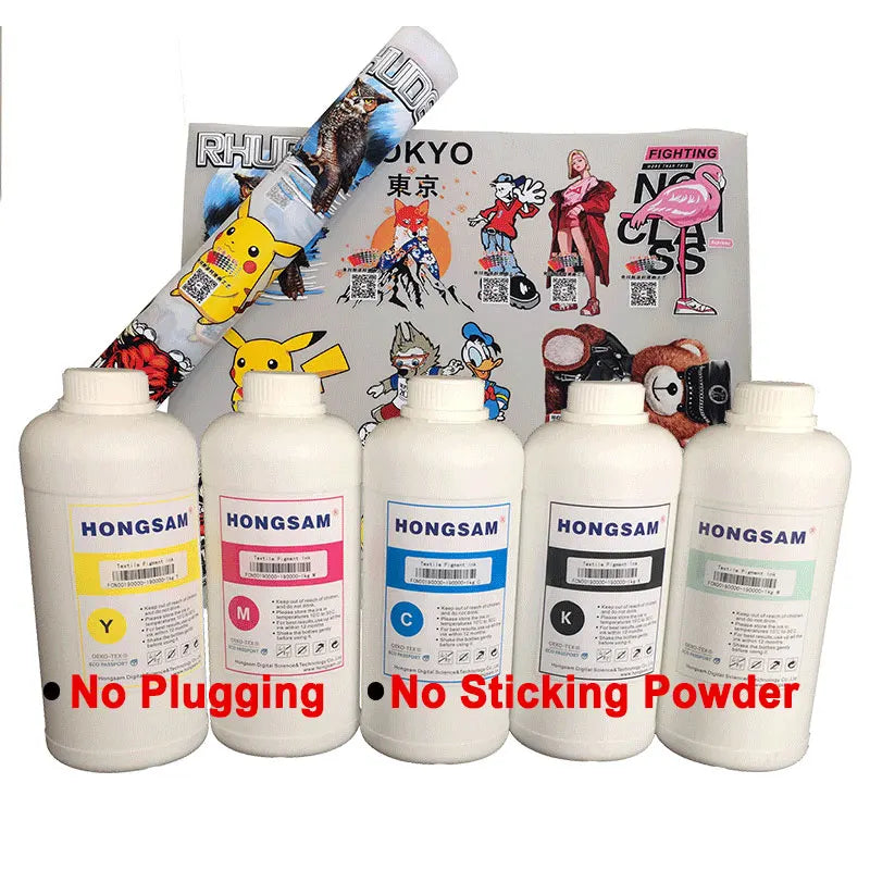 PET Transfer Film Pigment No Clog Dtf Inks for DTF Heat Transfer Film Machine