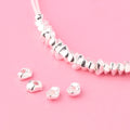 4mm Wholesale Irregular Spacer Bead 925 Sterling Silver Irregular Chip Spacer Beads for Jewelry Making Supplies