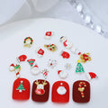 Misscheering Nail Art Accessories Alloy Metal Christmas Drop Oil Charms Gold Pendant for DIY Bracelet Necklace Jewelry Making