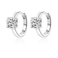 Wholesale 925 Sterling Silver Platinum-plated Gra Vvs Round Brilliant Cut Ladies Luxury Fine Jewelry Hoop Earrings Mossany