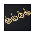 Wholesale 12 Zodiac Sign Gold Pendant Aries Leo Pendant Necklace for Women