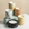 AIKUN Custom Luxury Home Decorative Ceramic Marble Jar Scented Soy Wax Candle