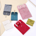 A1 Custom Jewelry Storage Bag Drawstring Bag Velvet Jewelry Pouches with Snap Button 8*8cm Storage Bags  Velvet Gift Packing