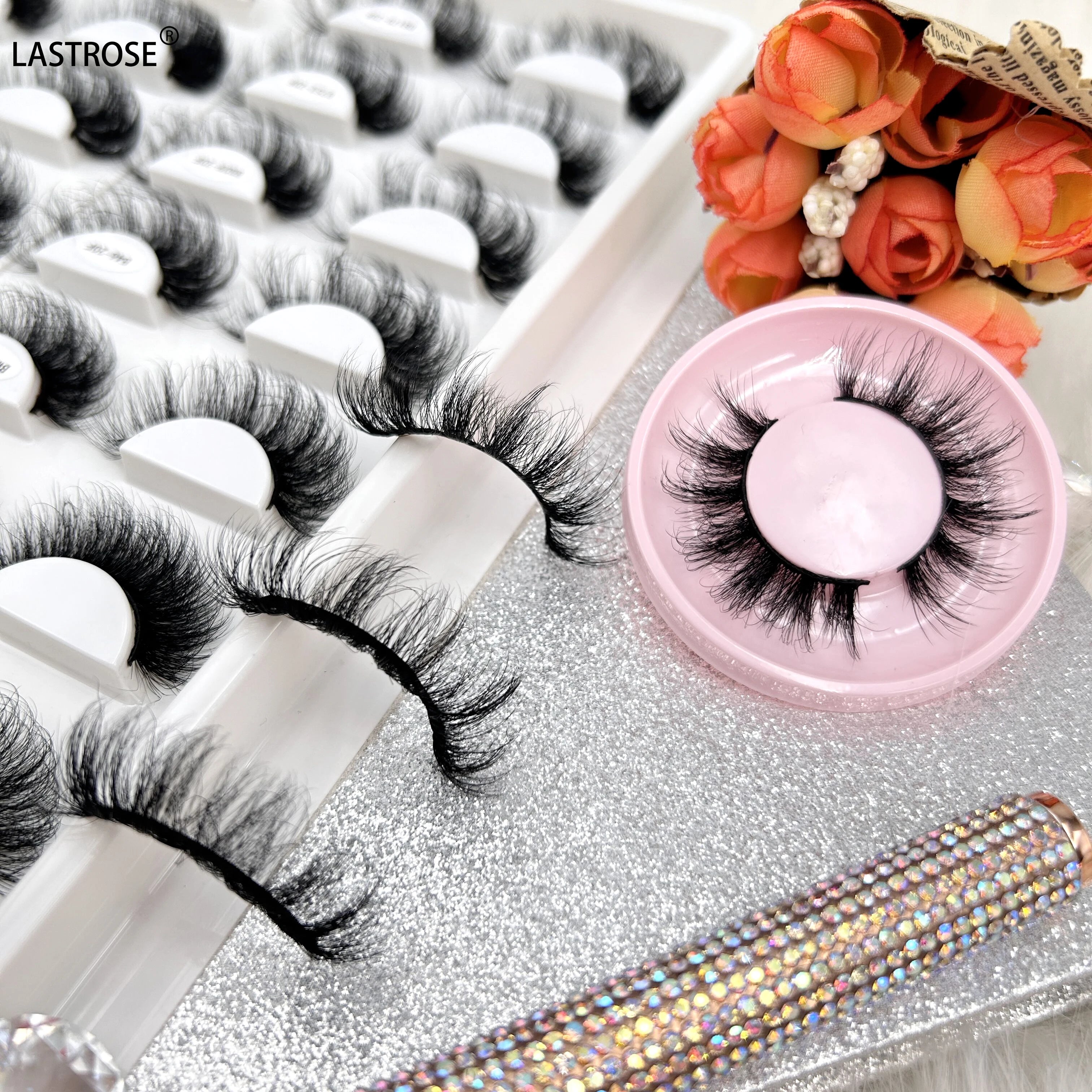 Russian Strip Eyelashes Fluffy d Curl Eyelashes 20mm Fluffy Faux Mink Soft Volume Lashes