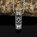 Fashion Viking Runes Jewelry Necklace PE125 Nordic Stainless Steel Men's Necklace Hip Hop Punk Street Trend Pendant