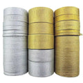 Wholesale Gift Decoration Ribbon Gold Silver Metallic / Onions Ribbon Christmas Glitter Ribbon for Jewelry Box/