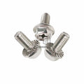 6-32 * 6 Toothed Hex Computer PC Case Hard Drive Motherboard Mounting Screws Indented Hexagon Washer Screw M3.5