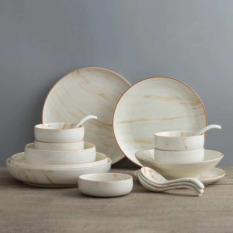 Wholesale Dinner Plate Dishes China Western Charger Plates Kitchen Dishes Porcelain Plate Set