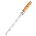 Professional Kitchen Knife Blade Sharpener Honing Steel Diamond Sharpening Rod Tool Olive Wood Handle