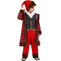 2026 New Update Children Festival Red Costume Party Santa Claus Winter Plaid Suit Kids Boys Christmas Clothing Set