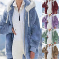 New Winter Loose Plush Zipper Hooded Women Autumn Casual Jacket Fashion Warm Coat