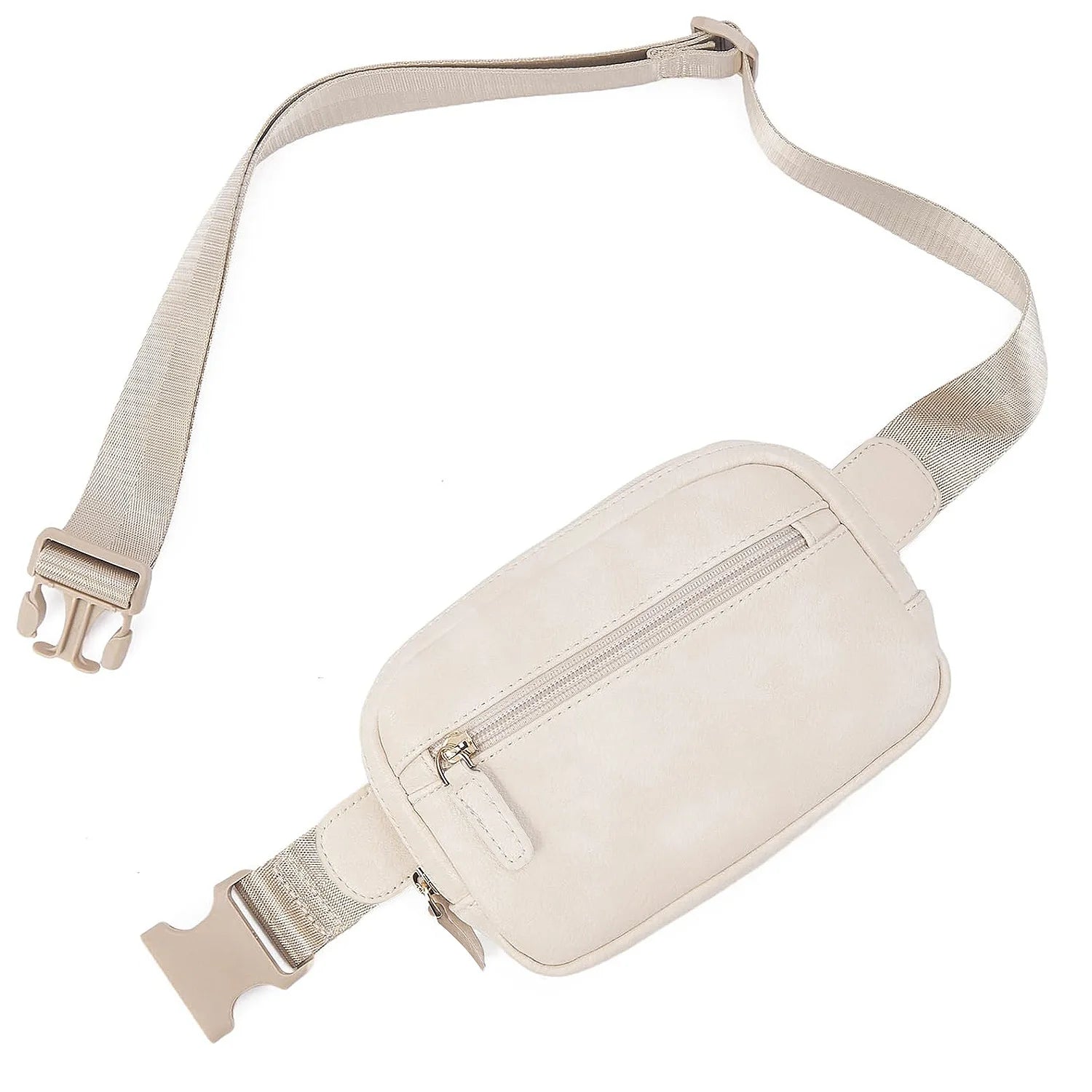 SG0382 Faux Leather Crossbody Chest Bag for Men 3 Zipper Pockets Lady Waist Bag Large Capacity Daily Use