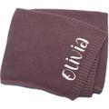 1PCS CUSTOMIZED Embroidered Your Name Hug Knitted Jacquard Floral Festival Joyous Four Seasons Cotton Nap Baby Blanket