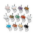 New Design Natural Crystal Stone Necklace Fox Shape Pendant for Women and Girls Fashion Wrapped Energy Healing Necklace