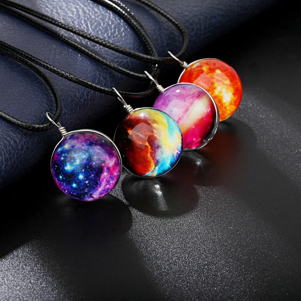 Luxury High Quality Fashion Jewelry Planets Nebula Mercury Venus Earth Mars Jupiter Saturn Uranus Neptune Pluto Pendant Necklace