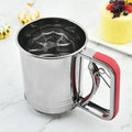Factory Wholesale 3 Cup Flour Sifter Stainless Steel Hand Crank Kitchen Baking Tool Pastry Cutters Type