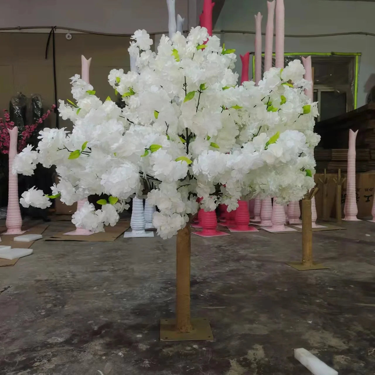 O-T001 Indoor Cherry Blossom Small Table Tree Cherry Blossom Centerpieces Tree Wedding Party Artificial Cherry Blossom Tree