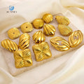 SUMMLY New Retro Wholesale Personalized Senior Sense 18K Gold Plated Stainless Steel Earrings Fashion Jewelry