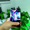 Natural Crystals Healing Stone Colourful Rainbow Fluorite Point Tower for Home Decoration