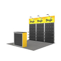 10x10ft Modular Aluminum Promotion Counter Shelf Racks Stand Slat Wall Exhibition Trade Show Booth