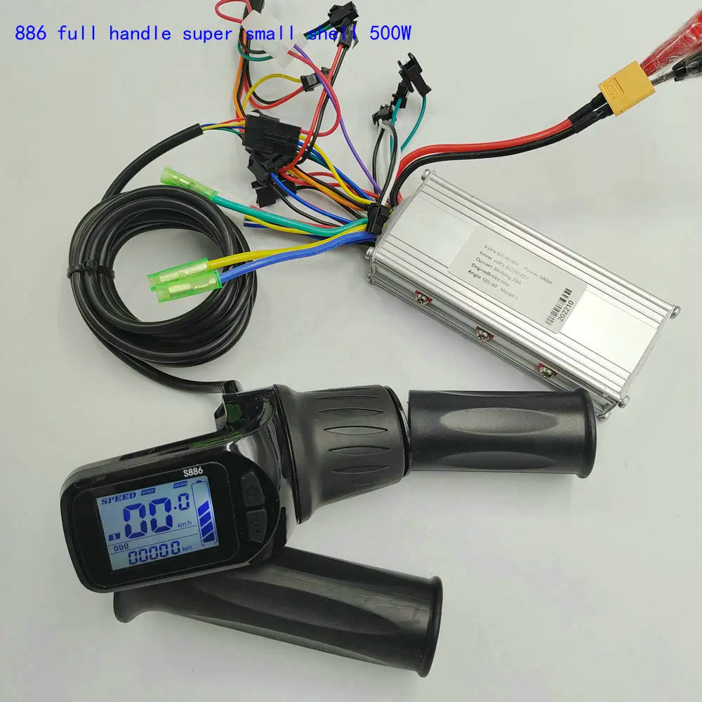 Electric Bicycle ACCESSARY Scooter DIY PART Vertical LCD Display 886 Instrument+ SWITCH+BLDC Controller 9mosfet 36v48v60v500W