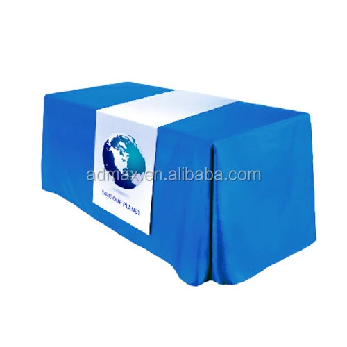 Wholesale 8FT Elegant Black Spandex Stretch Table Cover Waterproof Rectangular Fitted for Trade Shows New Product Advertising