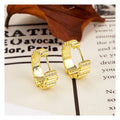 Trendy Earrings for Women White Stone Hoops Earrings 925 Sterling Silver Plated 18k Gold Earrings