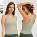 Running Wear Workout Tank Tops Four-way Stretch Sports Vest Training Breathable Soft Padded Sports Vest