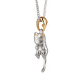 GP53 Women's Lovely Cat Pendant for Necklace Sterling Silver Cat Pendant with Platinum Plating Gift for Girls