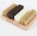 Natural Beech Wooden Handle Cover Black Handle White/Yellow Hair Sneaker Cleaning Brush