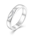 Wholesale Women's 925 Silver Engagement Wedding Band Classic Style Couple Rings Set Rhodium Plated for Wedding and Party