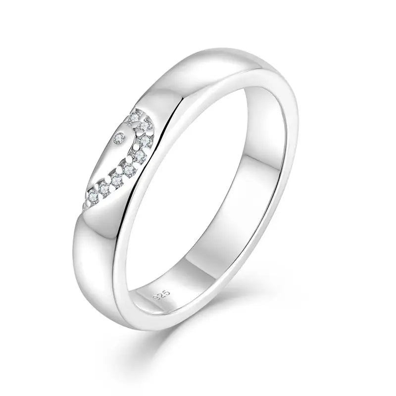 Wholesale Women's 925 Silver Engagement Wedding Band Classic Style Couple Rings Set Rhodium Plated for Wedding and Party