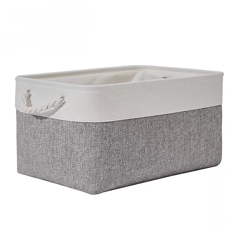 Foldable Storage Baskets for Organizing Toys Books Shelves Closet Large Storage Box With Rope Handles Sturdy Organizer Bins