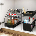 Multi-Layer Wrought Iron Standing Type Multifunction Kitchen Storage Shelf Floor-to-Ceiling Divider Seasoning Cleaning Storage