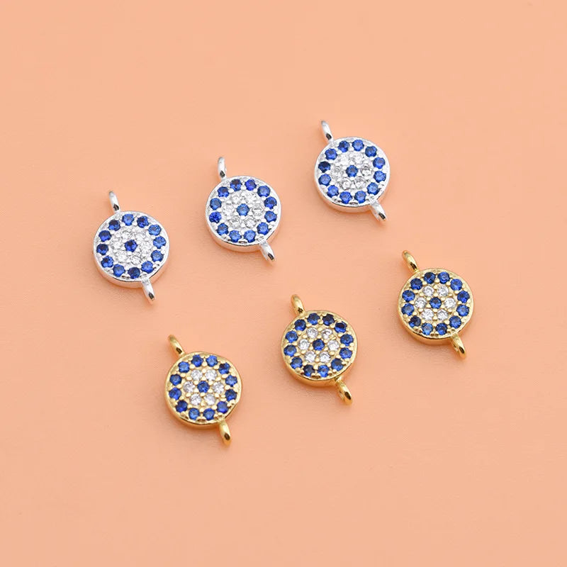 Unique 925 Sterling Silver Connector Pendant Mix Color Zircon Charm Pendant for Necklace Bracelet Jewelry Accessories Wholesale