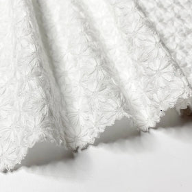 Harvest 100% Cotton Voile Dyed Daisy Floral Embroidery Fabric From Manufacturer for Women and Girls