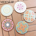 MDFSUB Wooden Sublimation Printing 4mm Thick Eco-Friendly 100x100mm Round Cork Backed Blank Coasters