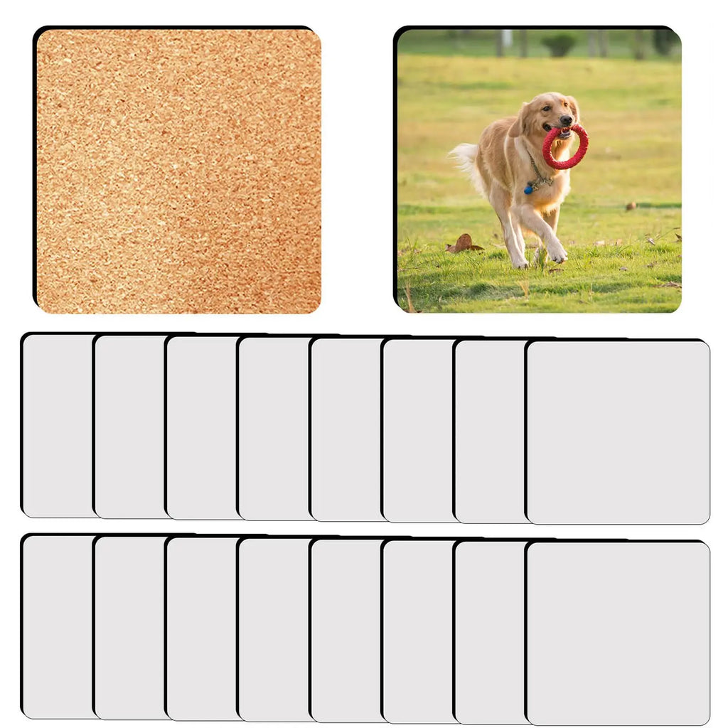 Sublimation Coasters Blank MDF Coasters With Cork Back Wholesale Custom Printed Round Square Cork Coasters
