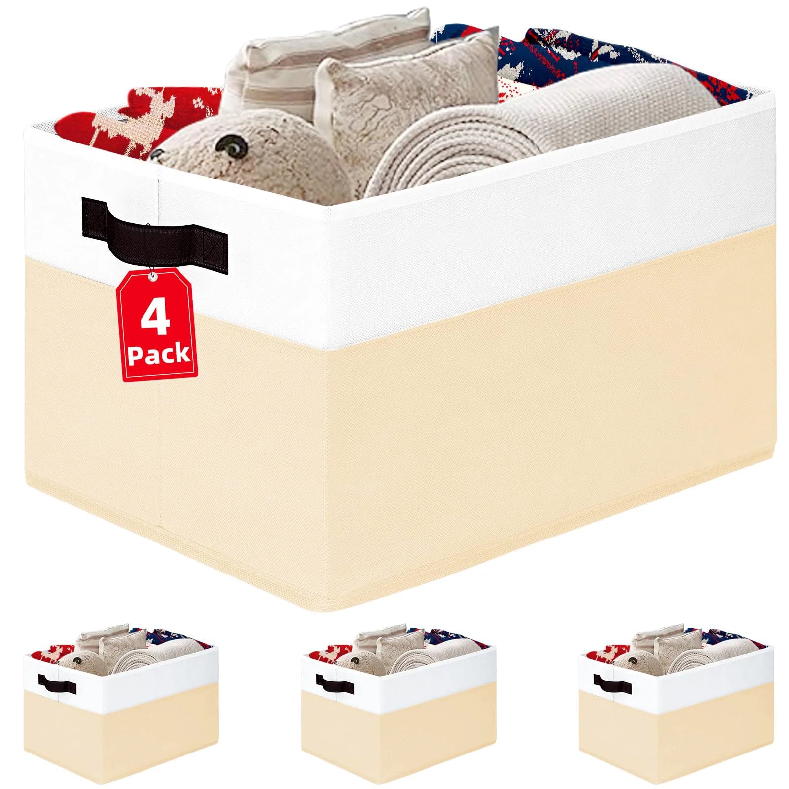 Wholesale Price Cheap Multi Functional Non-woven Wardrobe Clothes Medium Folding Storage Basket