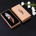 Sinowin Cork Screw Rosewood Red Wood Wine Opener and Black Gift Box Set and Wooden Wine Bottle Waiters Stainless Steel Corkscrew