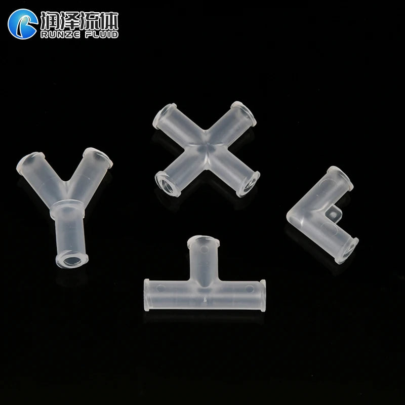 Runze Tube Tube Connector Plastic Simple Pipe Fitting Barb Elbow Flat Hose Fitting
