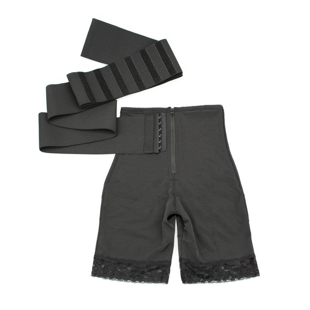New Mesh Spandex Butt Lifter s Panties Tummy Control Strap Wrap Belt Thigh Trimmer Embroidery Waist Trainer Leggings 1 Piece