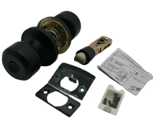 Furniture Kitchen Hardware square Modern  Door Knobs  Locks in Matte Black Color