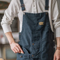 Indigo Vintage Washed Heavy Cotton Men's Straight Style Jeans Loose Fit Ami Khaji Bundles Tooling Mole Skin Overalls Jumpsuits