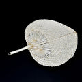 Factory Price Natural Color Palm Hand Fan Traditional Craft Handheld Fan